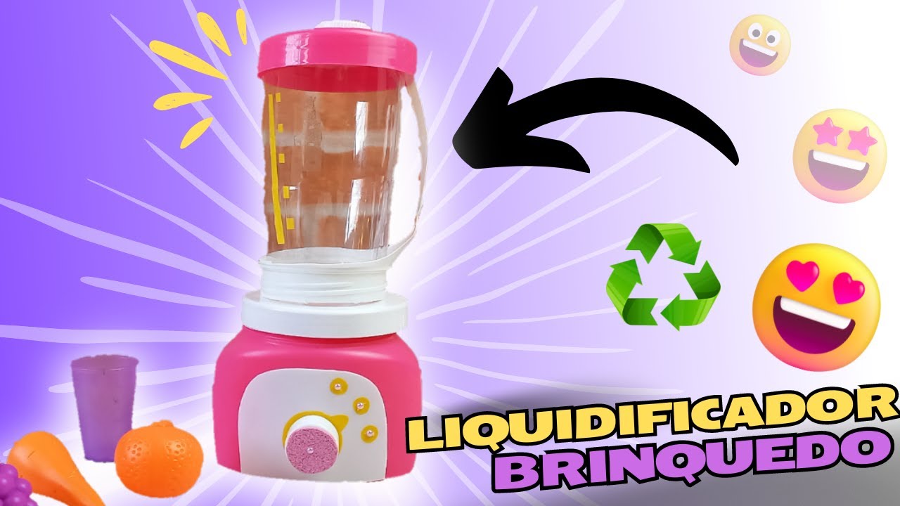 LIQUIDIFICADOR de Brinquedo usando Pote de Creme Skala #brinquedos @Juh Lilás