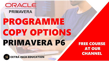 Program copy options in Primavera P6 #primavera p6 training