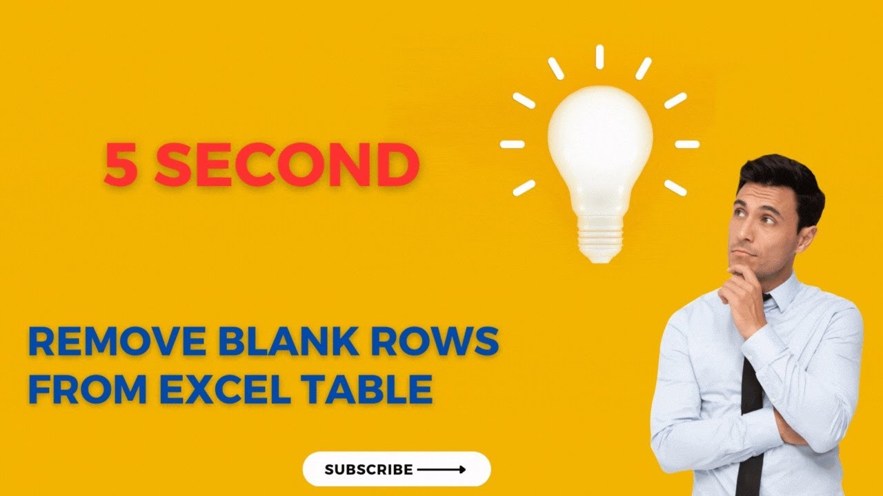 How to Remove Blank Rows from Microsoft Excel - YouTube