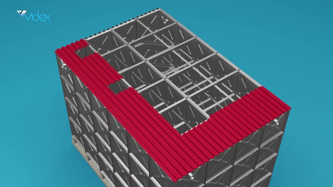 Videx 3D Animation, Sectional steel Tank Build - The VST Approved  Water Storage Supplier