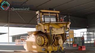 Dozer falls from stands animation