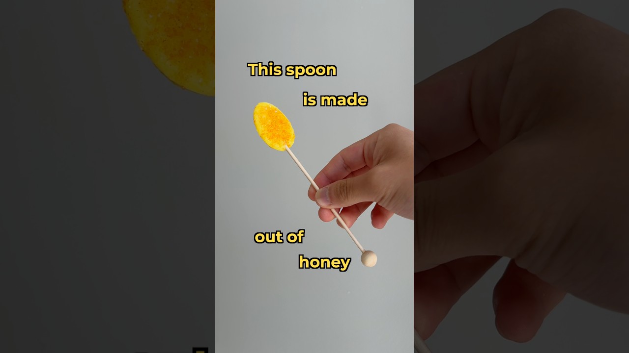 A spoon made out of honey…