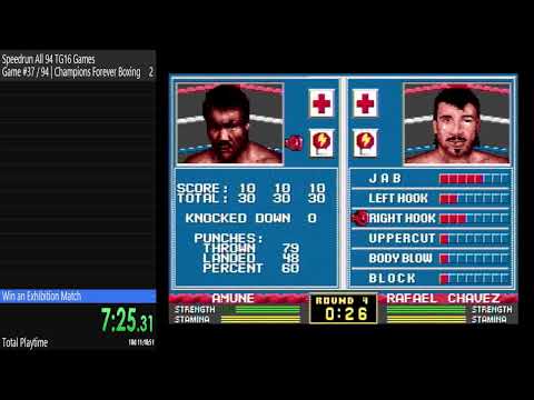 [TG16] Champions Forever Boxing 23:13 PB | Game #37 Speedrun all 94 ...