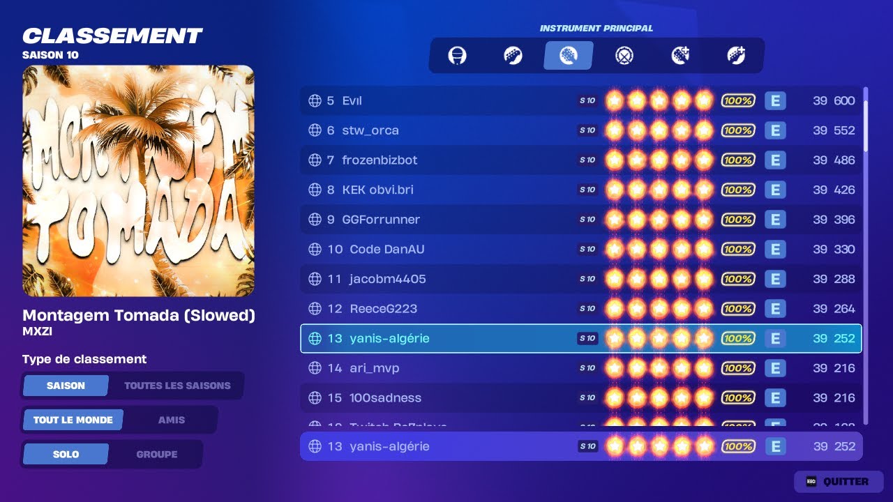 FORTNITE FESTIVAL S10 - MONTAGEM TOMADA | MXZI - Lead