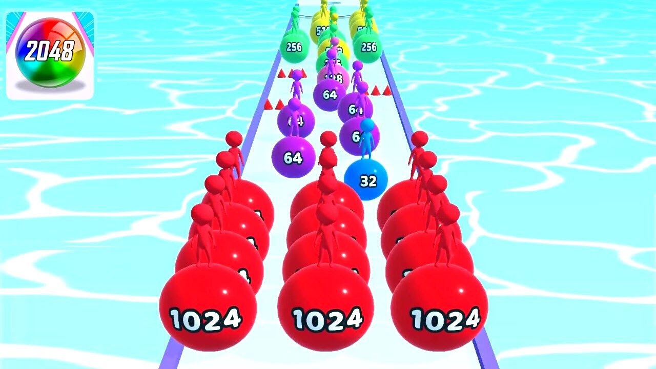 2048 Ball Runner ! All Levels Gameplay (27-34) android,ios - YouTube