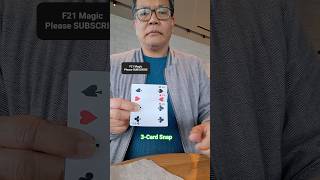 F21 Magic Trick 3204 - 4s Red Color Change (3-Card Snap) #shorts #magic
