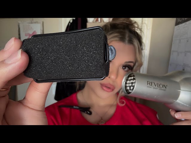 ASMR Hairstyle Prep For Holiday Event - Foam Hair Rollers & Blow Drying 🪞✨ (Pt 2)