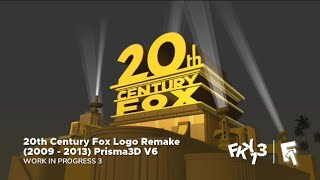 FINAL WIP - 20th Century Fox Logo Remake (2009 - 2013) Prisma3D V6