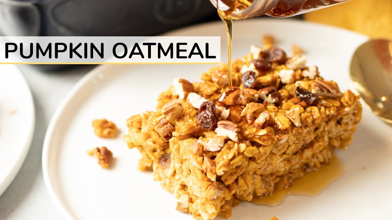 Pumpkin oatmeal breakfast bar