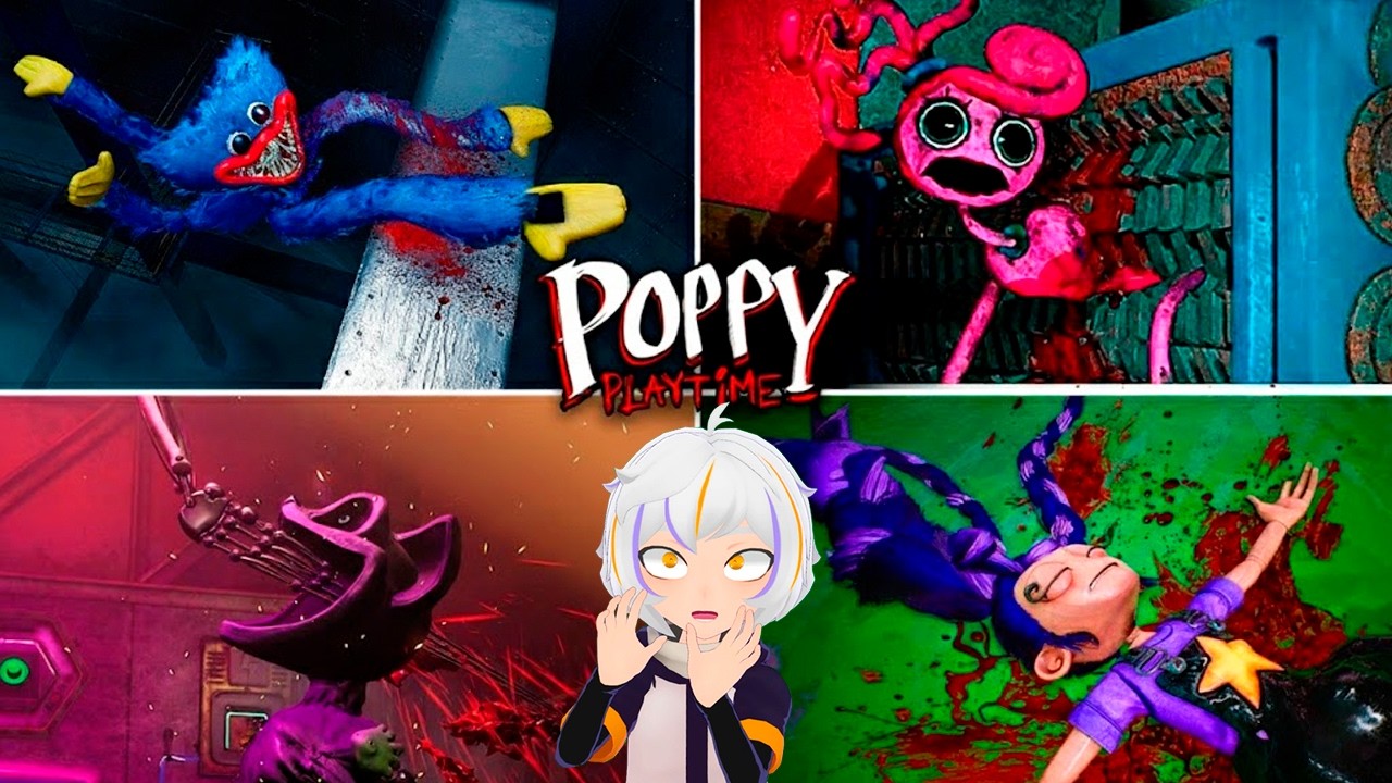 TODAS LAS MUERTES de ENEMIGOS de POPPY PLAYTIME CHAPTER 1-5 | ChuyMine REACCIONA