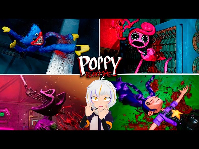 TODAS LAS MUERTES de ENEMIGOS de POPPY PLAYTIME CHAPTER 1-5 | ChuyMine REACCIONA
