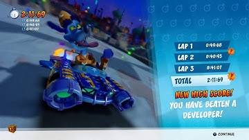 CTR Nitro Fueled - Developer Time Trial #33: Twilight Tour (2:11:69)