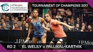 Squash: El Welily v Pallikal-Karthik - Tournament of Champions 2017 Rd 2 Highlights