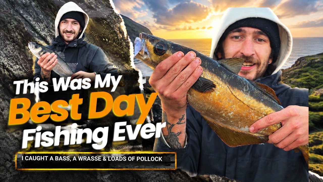 My BEST day Fishing yet!! Bass, Wrasse and Pollock PB's in 1 day
