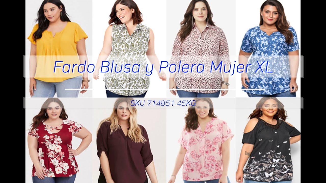 Ropa Mujer Blusas y Poleras XL Premium 45K Group 715841 - YouTube