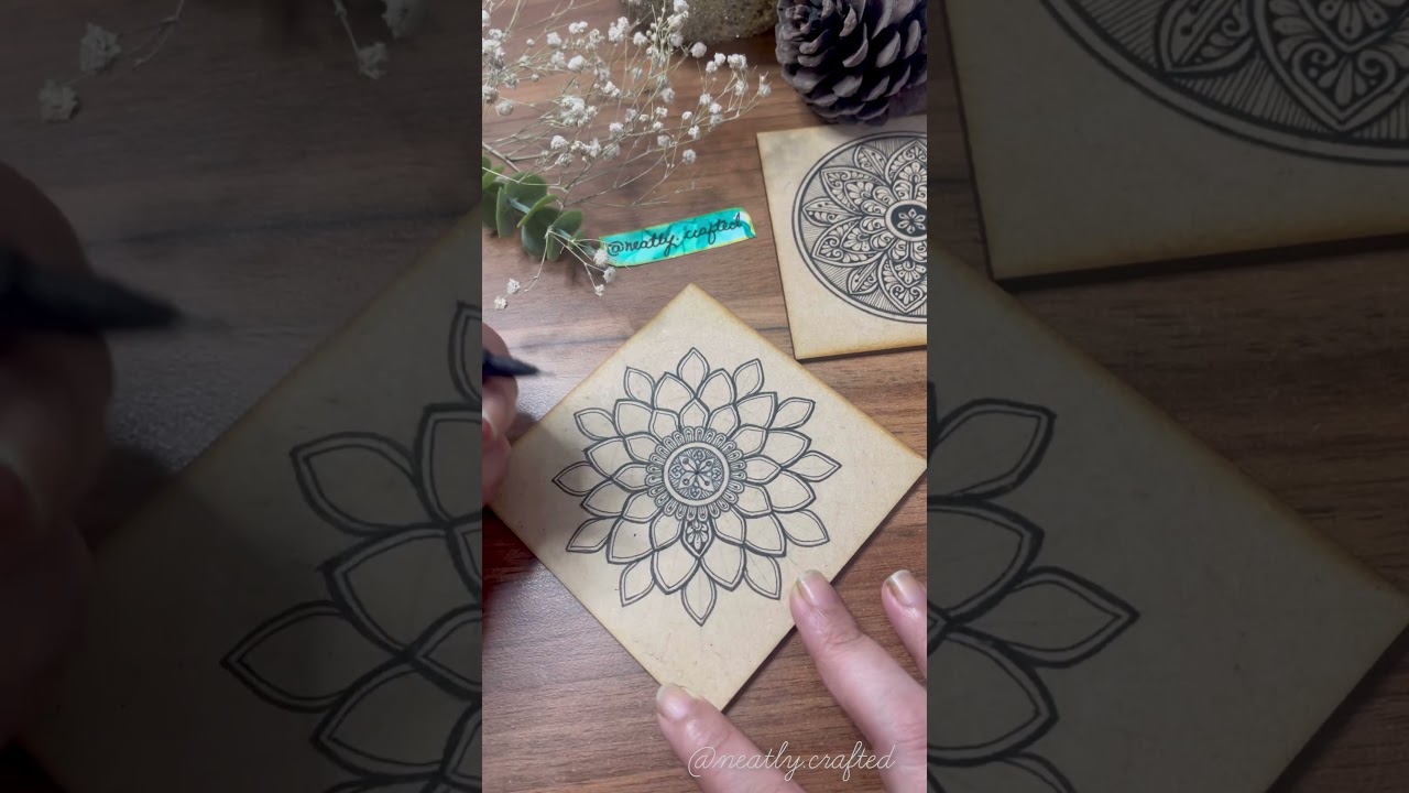 Mdf mandala coaster in the making! 