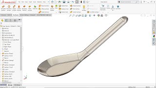 SolidWorks Surfaces tutorial Soup Spoon