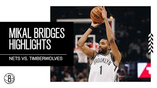 Mikal Bridges Highlights Brooklyn Nets Vs. Minnesota Timberwolves 3.10.23