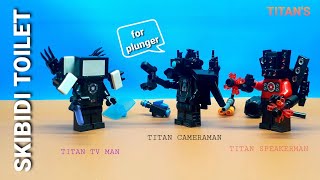 lego skibidi toilet | assemble lego titan speakerman & titan cameraman big size