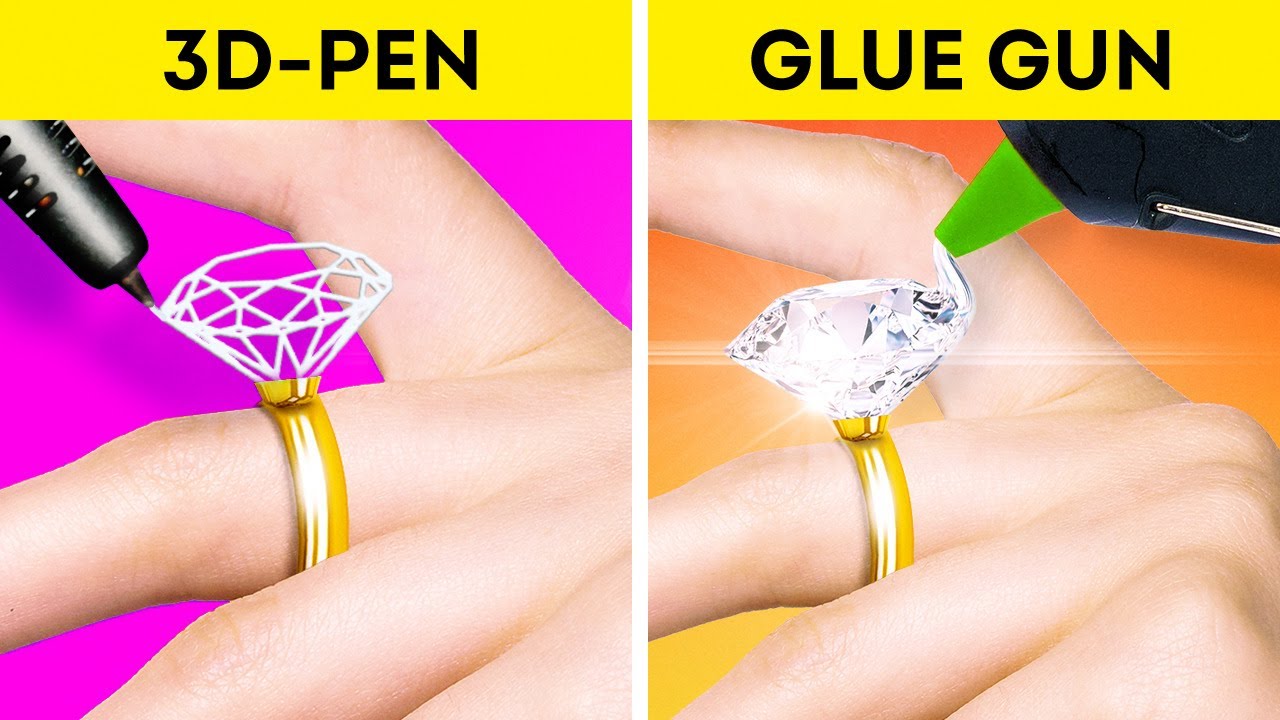 Which Works Better? HOT GLUE GUN vs 3D PEN | Cool Life Hacks For Craft ...