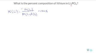 Percent composition: Practice problem 2 - Li3PO4