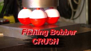 Fishing Bobbers Vs Hydraulic Press Lots Of Pieces - Does It Crush