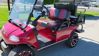 48v Evolution Electric Golf Cart With Lithium Battery Available Now! Red Color
