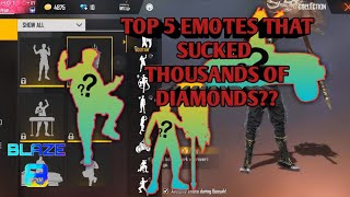 TOP 5 EXPENSIVE AND DIAMOND CONSUMING EMOTES | FREE FIRE | HINDI| BLAZE 8|