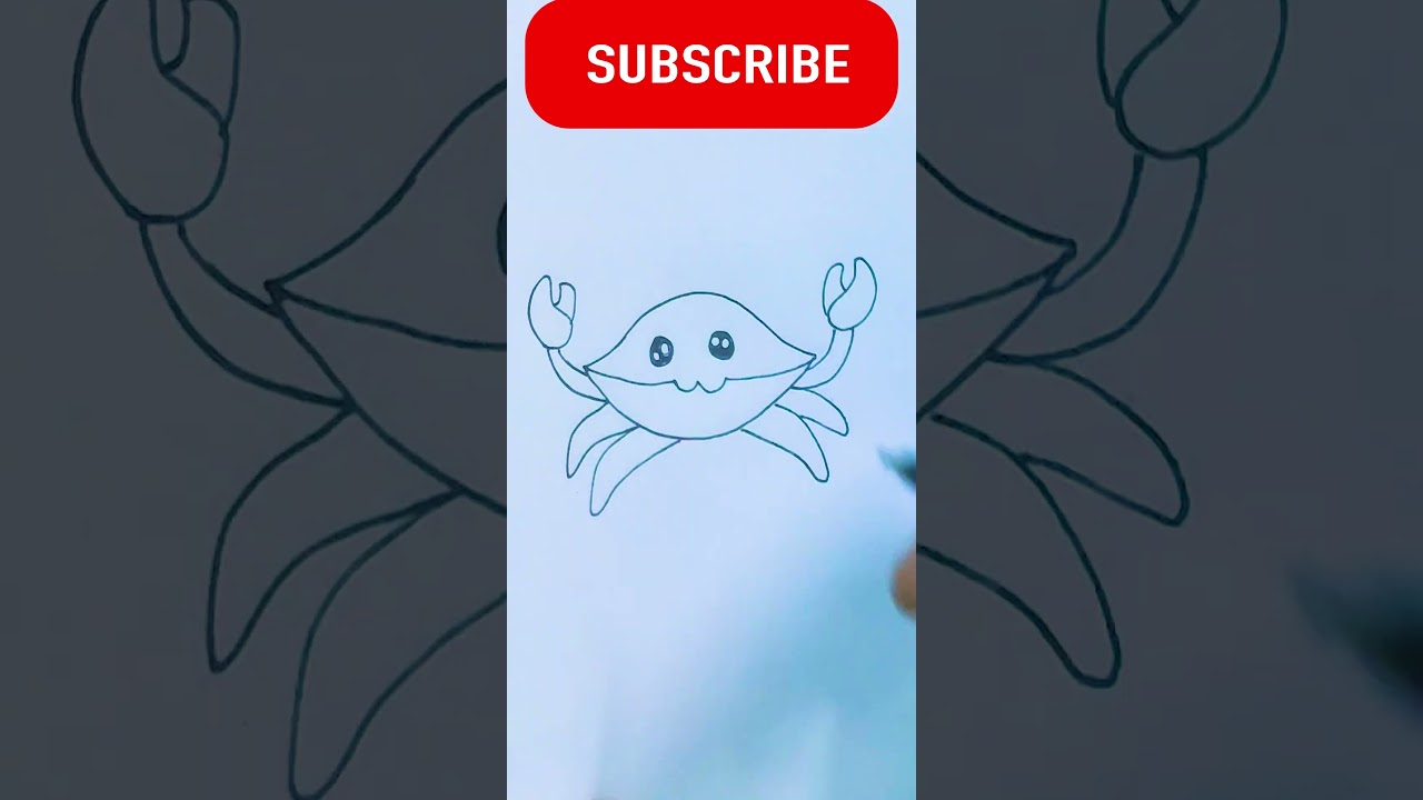 Crab Drawing ll Crab Drawing easy ll How to draw Crab ll