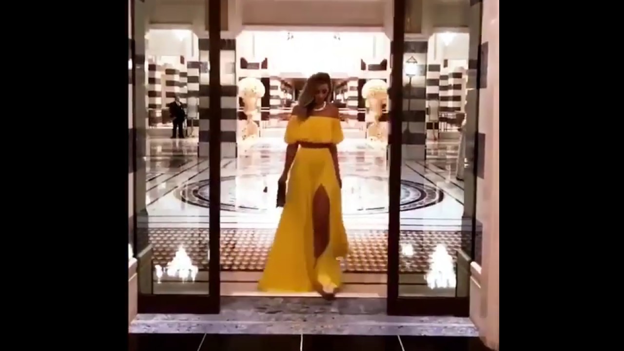 Summer Ruffles Beach Maxi Dress  Yellow Long