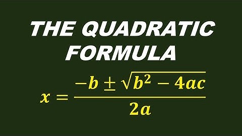 The quadratic formula in 5 mins || Sir Mathigo