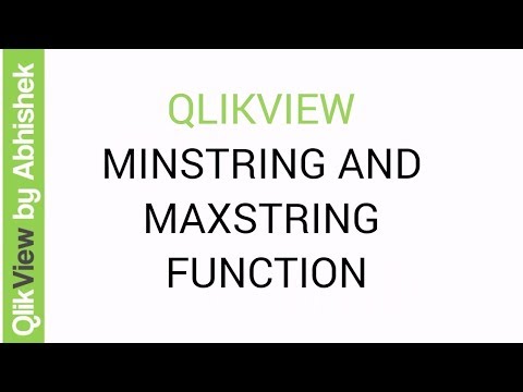 QlikView Tutorial | QlikView MinString and MaxString Function | Data & Tools