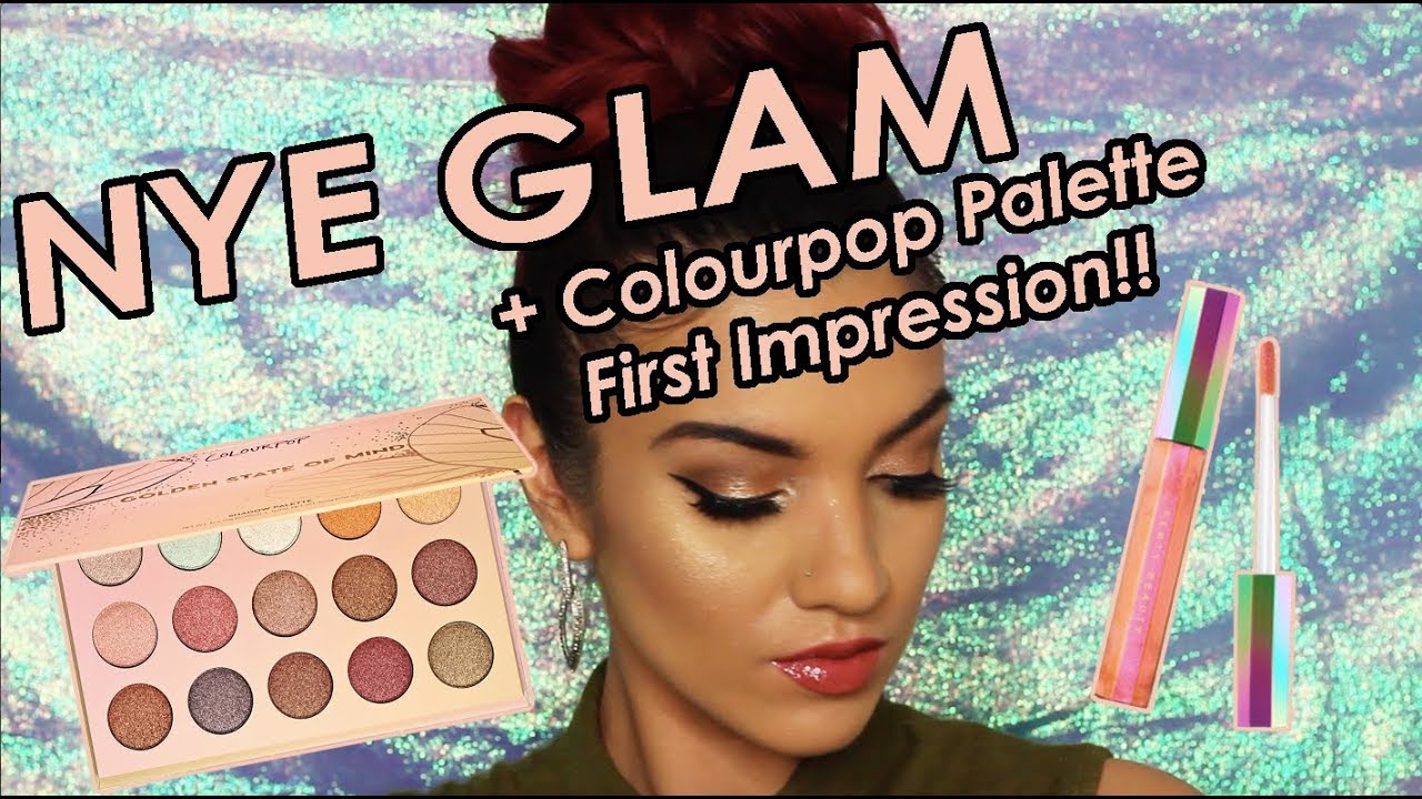 NYE Glam Gold Look | Colourpop Golden State of Mind First Impression