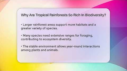 Why Are Tropical Rainforests So Rich In Biodiversity? - Ecosystem Essentials