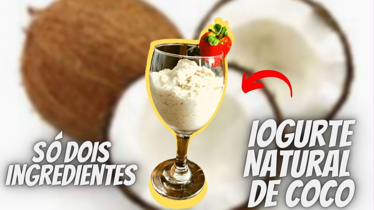 Como fazer iogurte natural de coco seco!!! Sem Açúcar - Sem Lactose