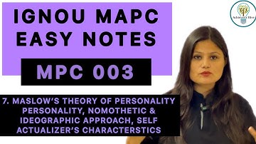MPC 003 Easy Notes Explanation Part 7 #ignoumapc #mpc003