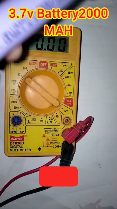 How to test 3.7v lithium battery with digital multimeter#shorts