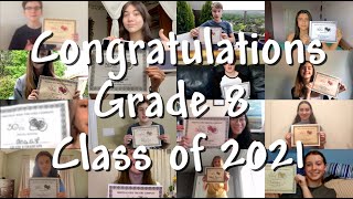 Celebrating the Grade 8 Class of 2021