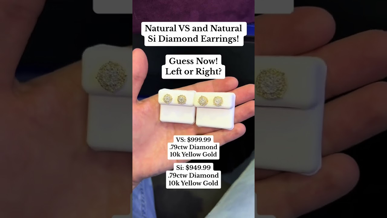 Natural VS & Natural SI Diamond Earrings 