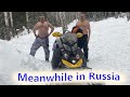 Crazy Russians. Snowmobiles, Vodka and Ice Swimming. Meanwhile in Russia..