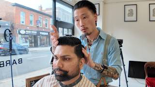 Rare Hair Moustache Makeover The Indian Maharaja Look by a Chinese Barber ASMR