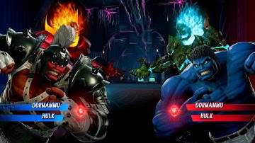 RED DORMAMMU & RED GLADIATOR HULK VS DORMAMMU & BLUE HULK - Marvel vs Capcom Infinite Gameplay