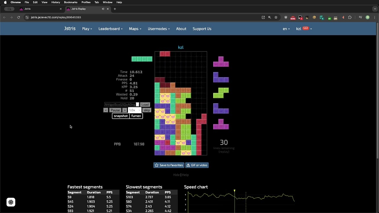 40L Sprint 22.83 - Jstris