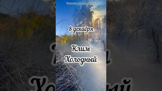 8 декабря Клим Холодный #8декабряклимхолодный #8декабряпраздники #8декабрякакойпраздник