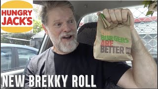 Hungry Jacks NEW Double Sausage & Egg Turkish Brekky Roll Review