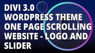 Divi 3.0 WordPress theme - One Page Scrolling Website - Logo and Slider