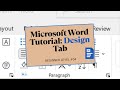 Master the Design Tab in Microsoft Word | Beginner-Friendly Tutorial