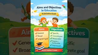 Aims and Objectives in Education | B.Ed Geography Online Exam | Kerala University Notes