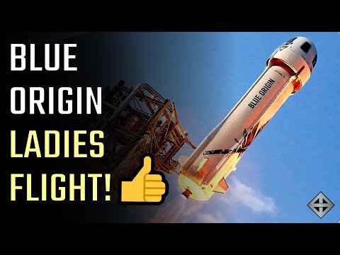 Ladies Flight! Jeff Bezos' Blue Origin rocket streaks across the sky carrying an all female crew!