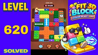 Fit Block 3D – Level 620 | Walkthrough Fast & Clean Solution